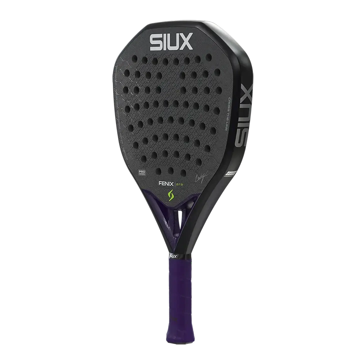 Pala de pádel Siux Fenix Pro Black Leo Augsburguer 2026 4