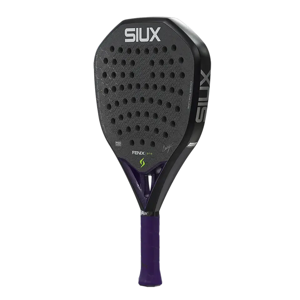 Pala de pádel Siux Fenix Pro Black Leo Augsburguer 2026 4