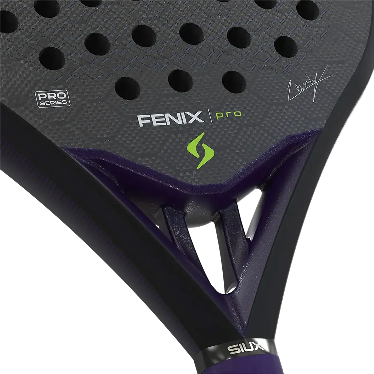 Pala de pádel Siux Fenix Pro Black Leo Augsburguer 2026 6
