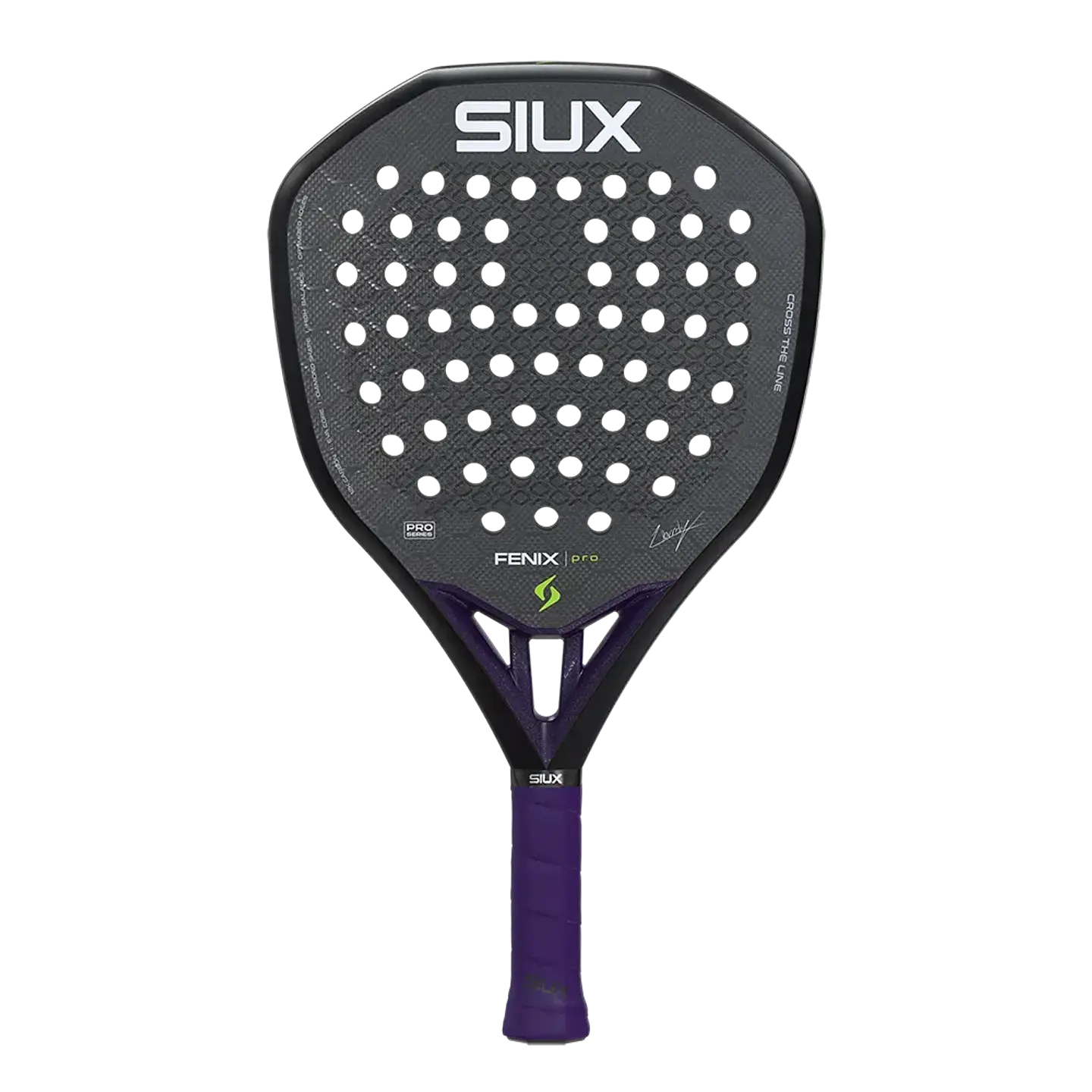 Pala de pádel Siux Fenix Pro Black Leo Augsburguer 2026 1
