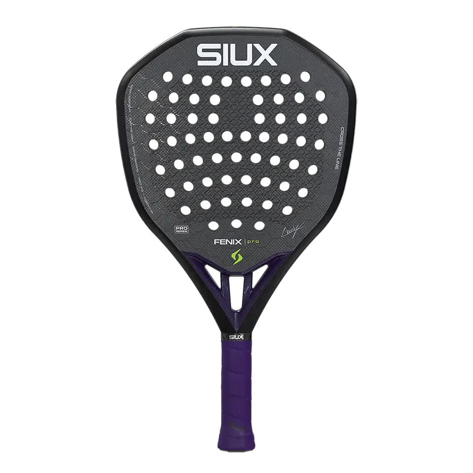 Pala de pádel Siux Fenix Pro Black Leo Augsburguer 2026 1