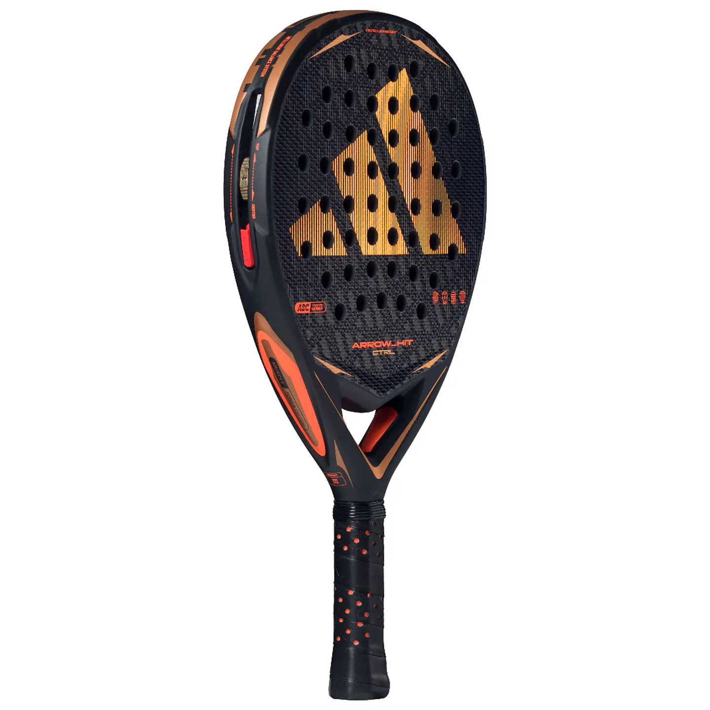 Pala de pádel Adidas Arrow Hit CTRL 3.5 Black Orange 2026 2