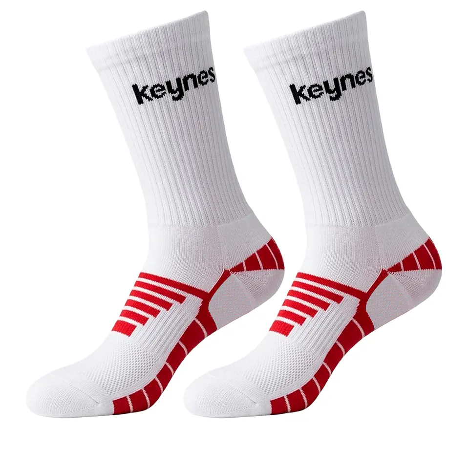 Calcetin Keynes blanco rojo 2