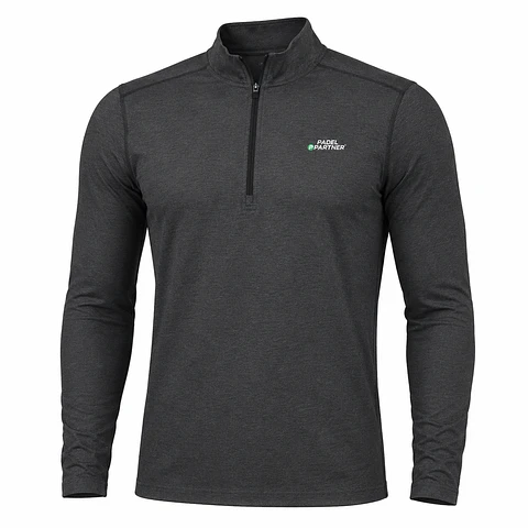 Polera Padel Partner Dry Fit Manga Larga Con Cierre Gris