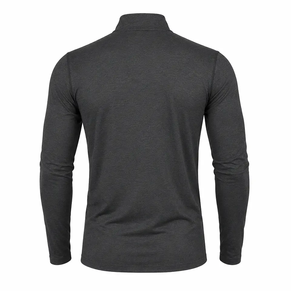 Polera Padel Partner Dry Fit Manga Larga Con Cierre Gris 2
