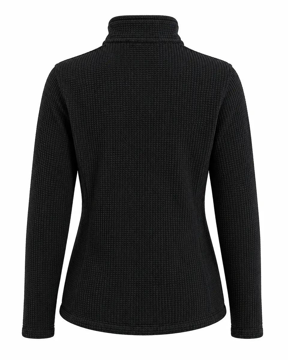 Chaqueta Polar panal Padel Partner negro bordado mujer 3