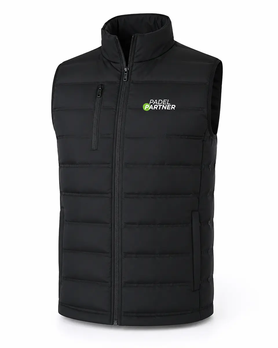 Chaqueta Térmica Padel Partner Sin Mangas Negro Bordado  2