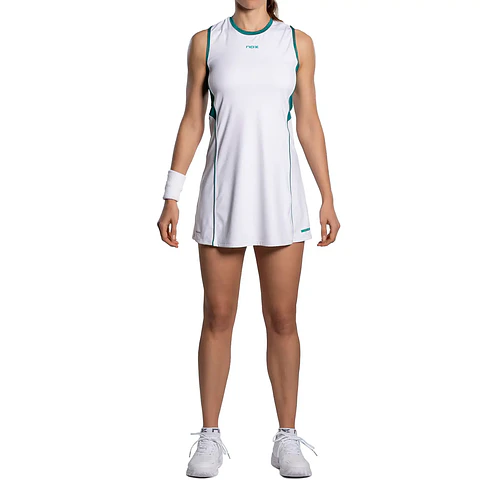Vestido Nox Pro Blanco Verde Ivy