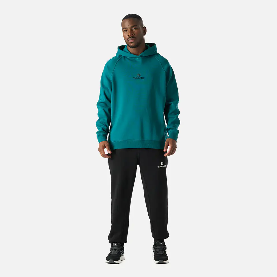 Polerón Vulcano Hombre Cool Down Sweatshirt Hoody Petroleo Vulcano 3