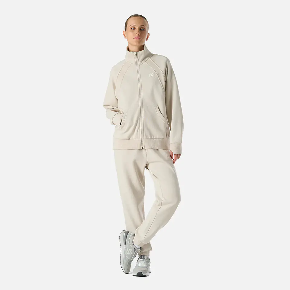 Polerón Vulcano Mujer Cool Down Full Zip Sweatshirt Crema Vulcano 4