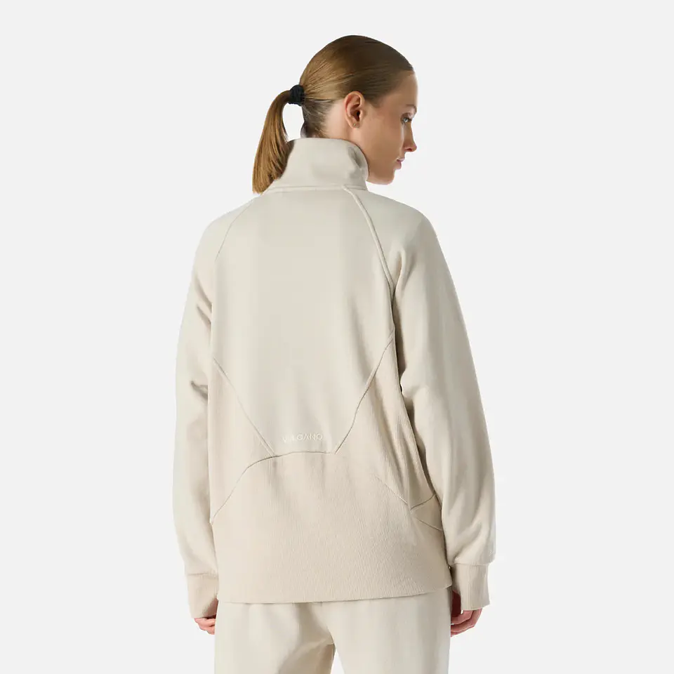 Polerón Vulcano Mujer Cool Down Full Zip Sweatshirt Crema Vulcano 7