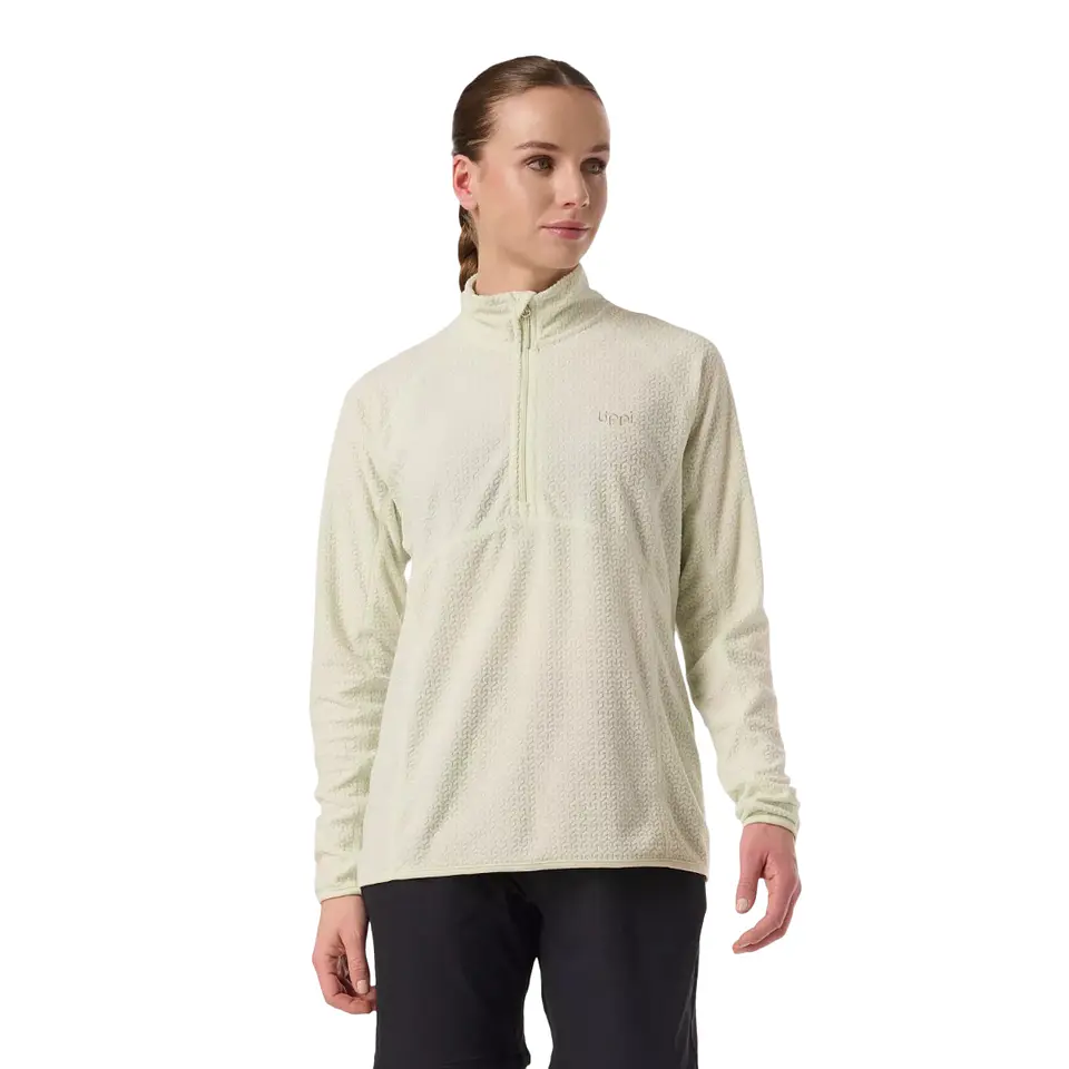 Polerón Lippi Mujer Jacaranda Nano-F 1/4 Zip Verde Claro 1