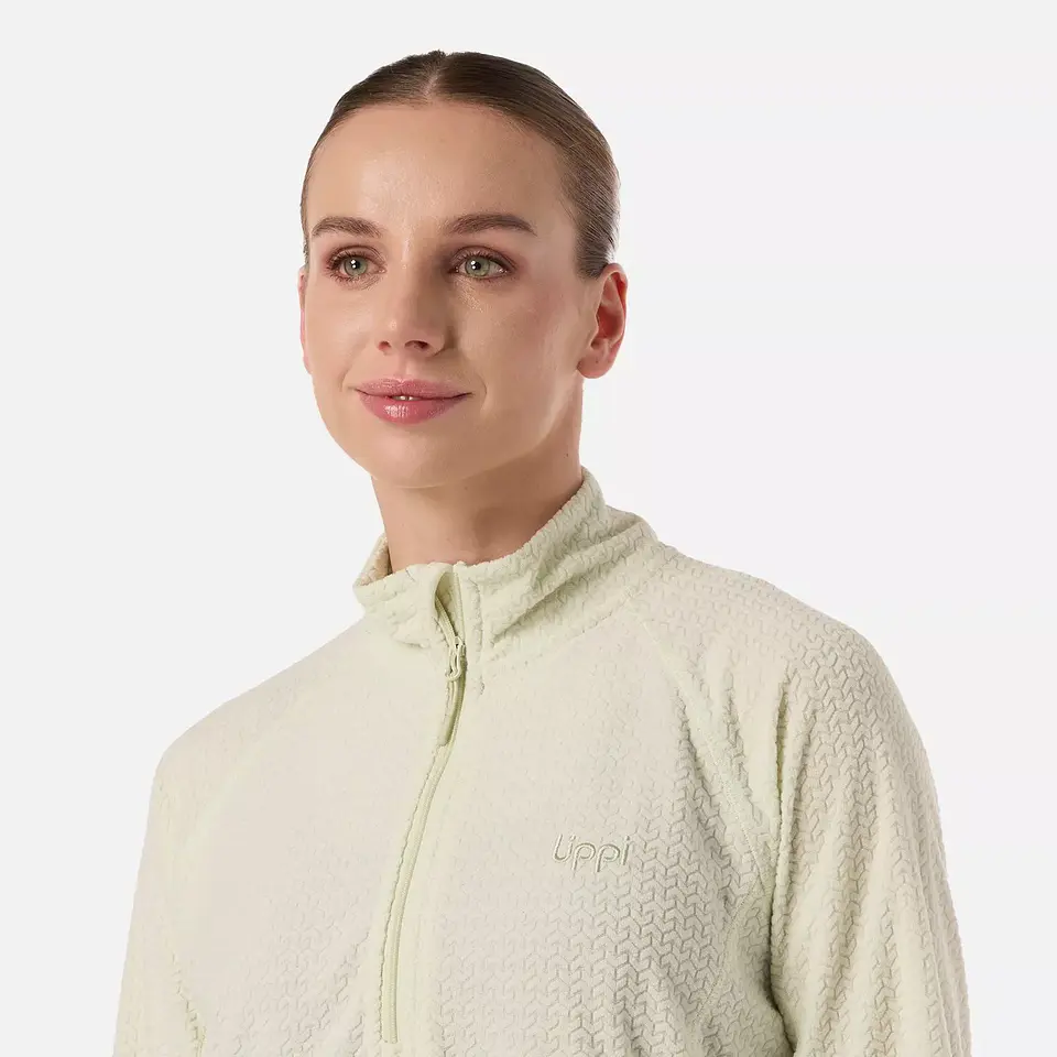Polerón Lippi Mujer Jacaranda Nano-F 1/4 Zip Verde Claro 4