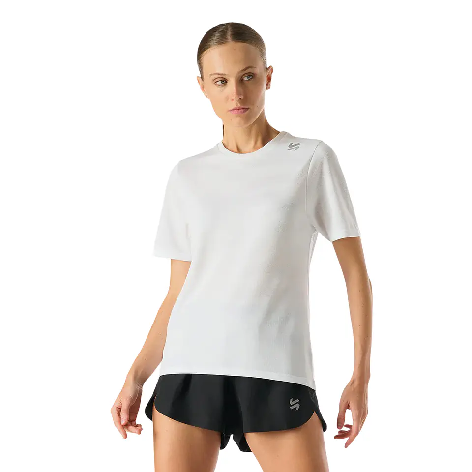 Polera Mujer Built To Move Pro T-Shirt Blanco Vulcano 1