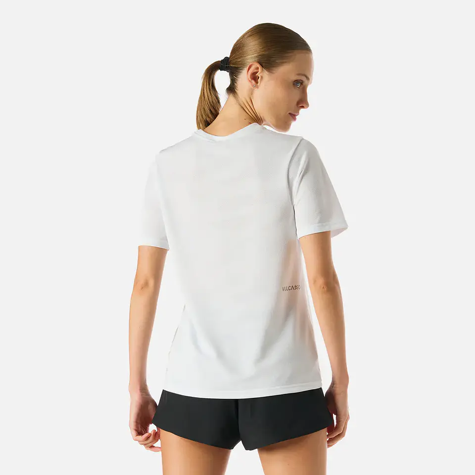 Polera Mujer Built To Move Pro T-Shirt Blanco Vulcano 6