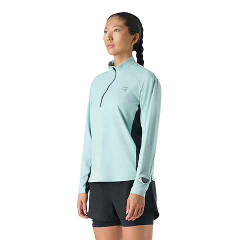 Polerón Mujer Tempo 1/4 Zip Midlayer Jade Vulcano