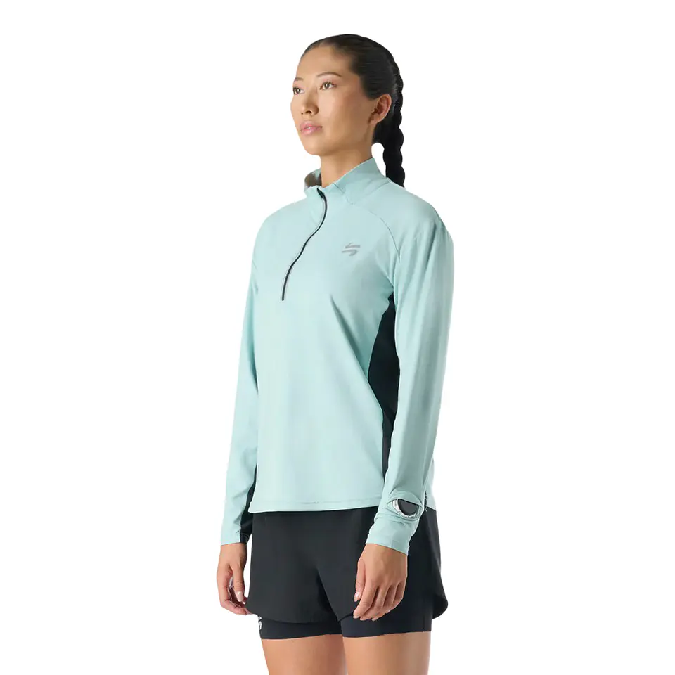 Polerón Mujer Tempo 1/4 Zip Midlayer Jade Vulcano 2