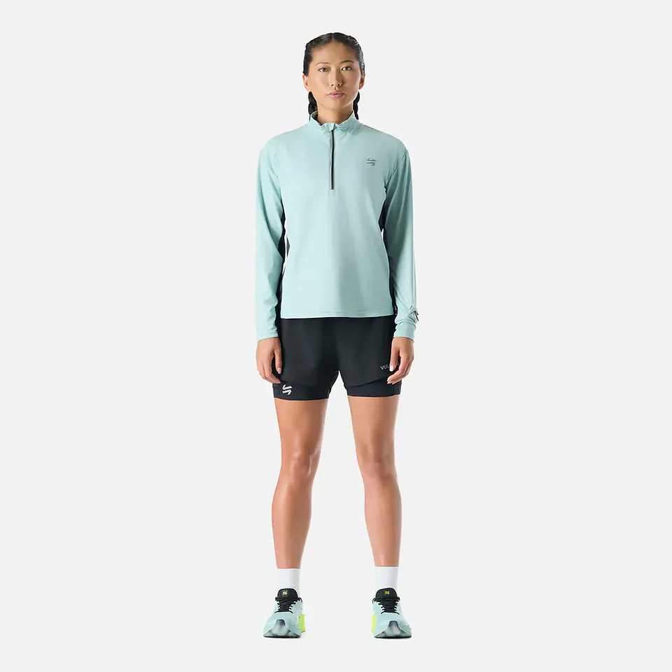 Polerón Mujer Tempo 1/4 Zip Midlayer Jade Vulcano 3