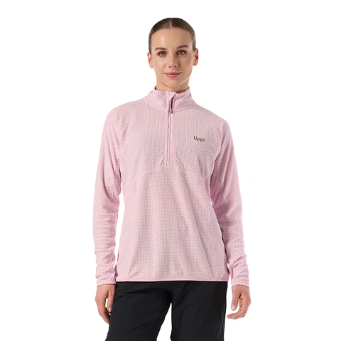 Polerón Lippi Jacaranda Nano-F 1/4 Zip Rosa Claro