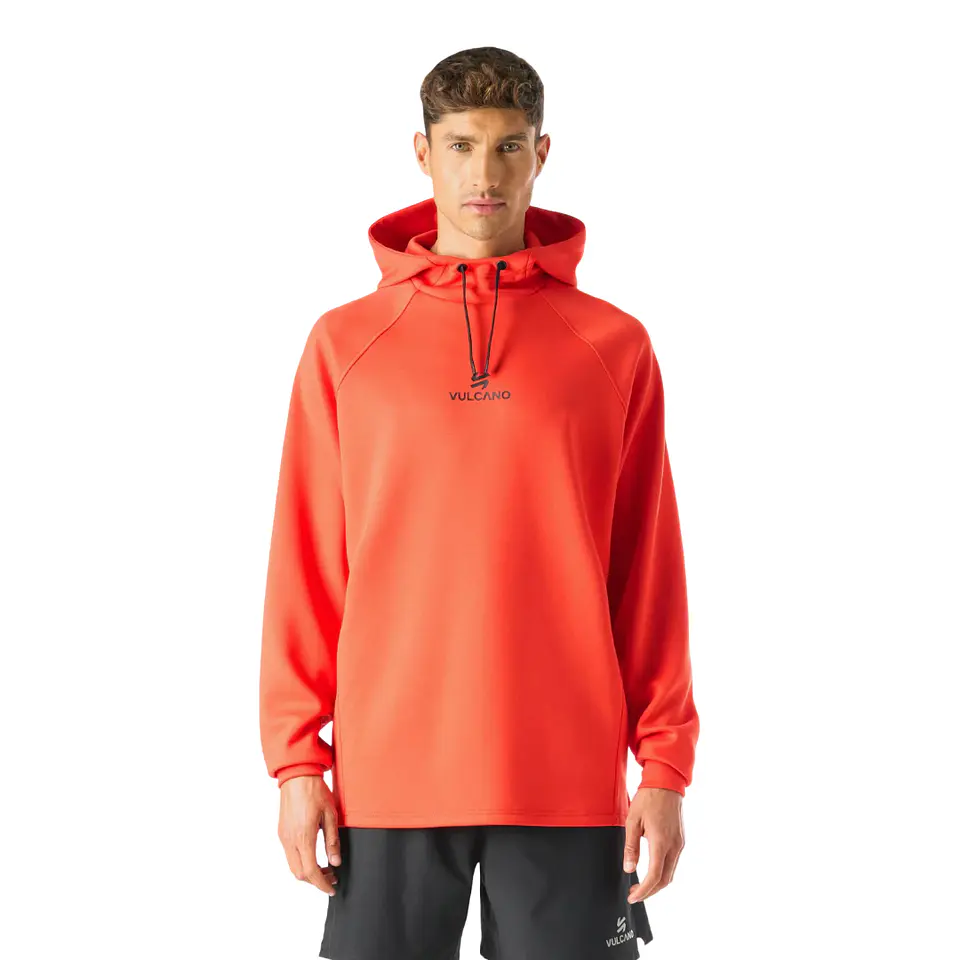 Polerón Vulcano Tempo Sweatshirt Hoody Rojo Anaranjado 1