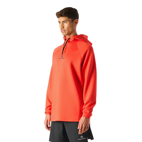 Polerón Vulcano Tempo Sweatshirt Hoody Rojo Anaranjado