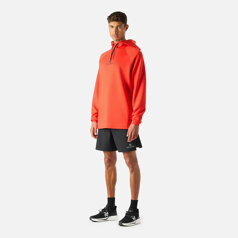 Polerón Vulcano Tempo Sweatshirt Hoody Rojo Anaranjado 3