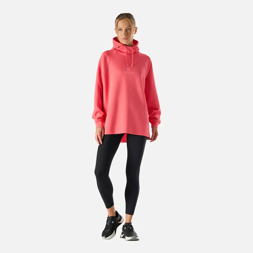 Poleron Vulcano Tempo Sweatshirt Hoody Coral 3