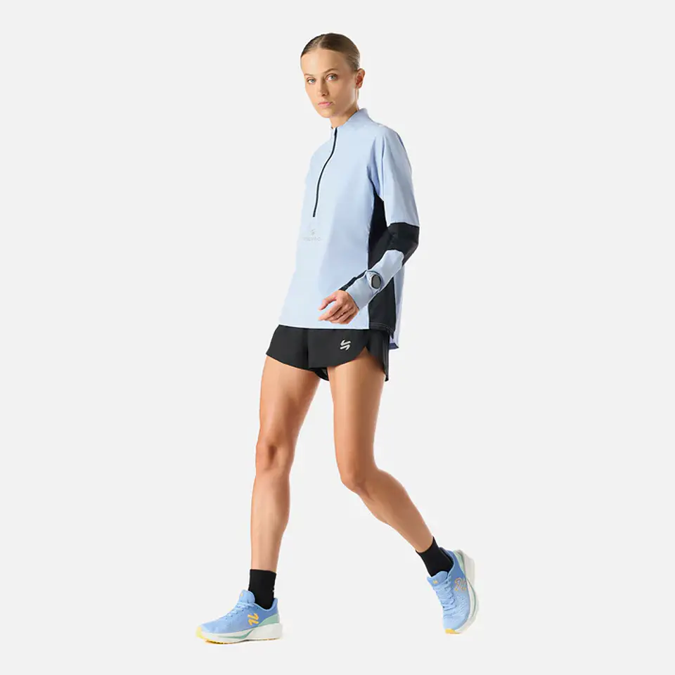 Polerón Vulcano Mujer Built To Move Pro 1/4 Zip Midlayer Celeste  3