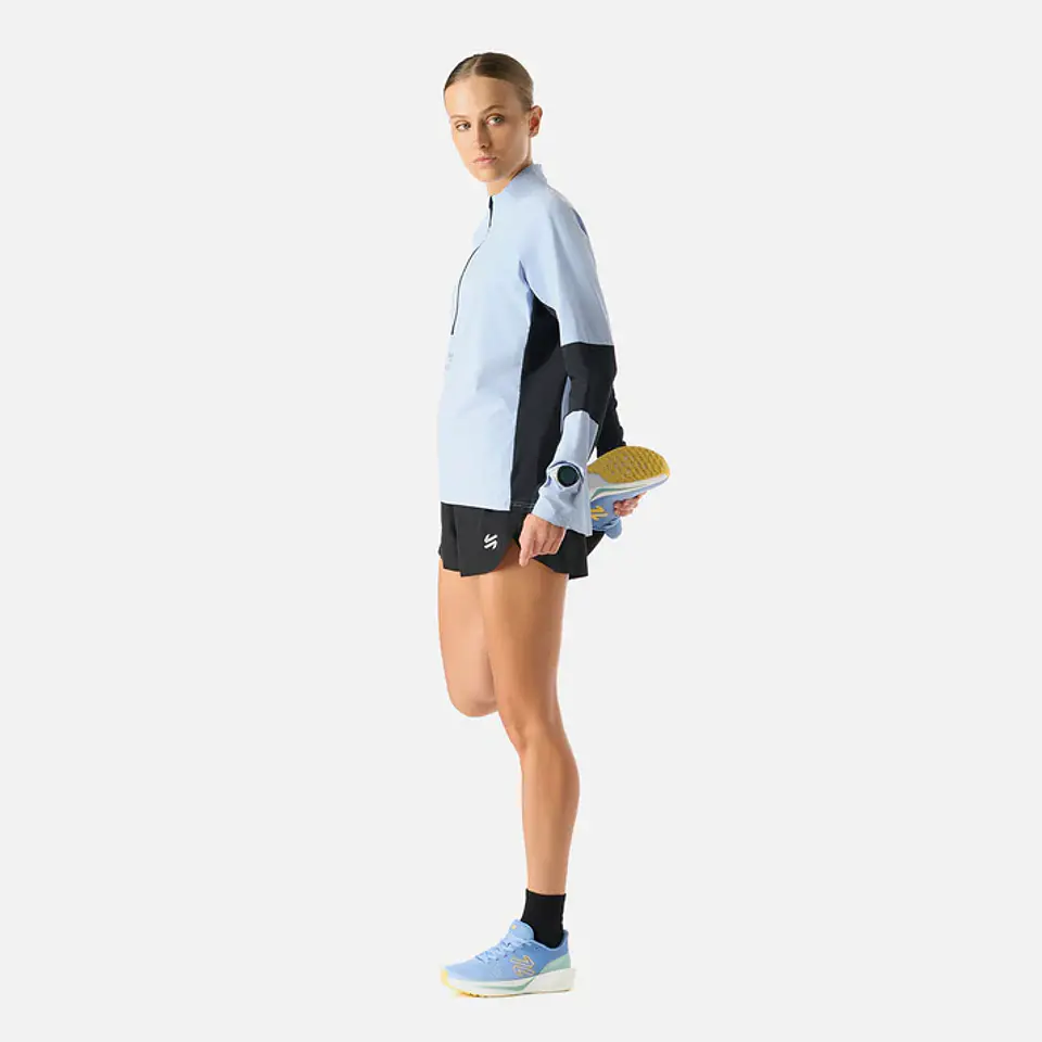 Polerón Vulcano Mujer Built To Move Pro 1/4 Zip Midlayer Celeste  7