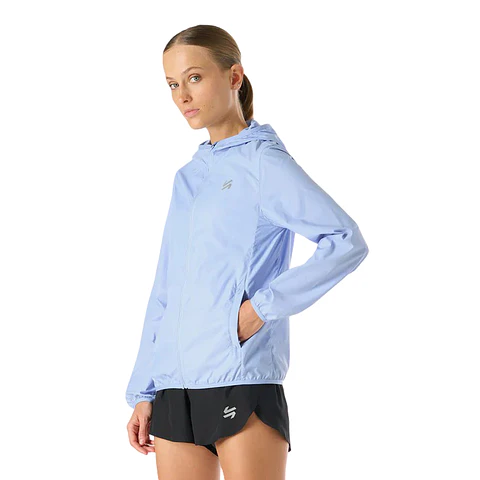 Poleron Vulcano Chaqueta Mujer Built To Move Windbreaker Jacket Celeste
