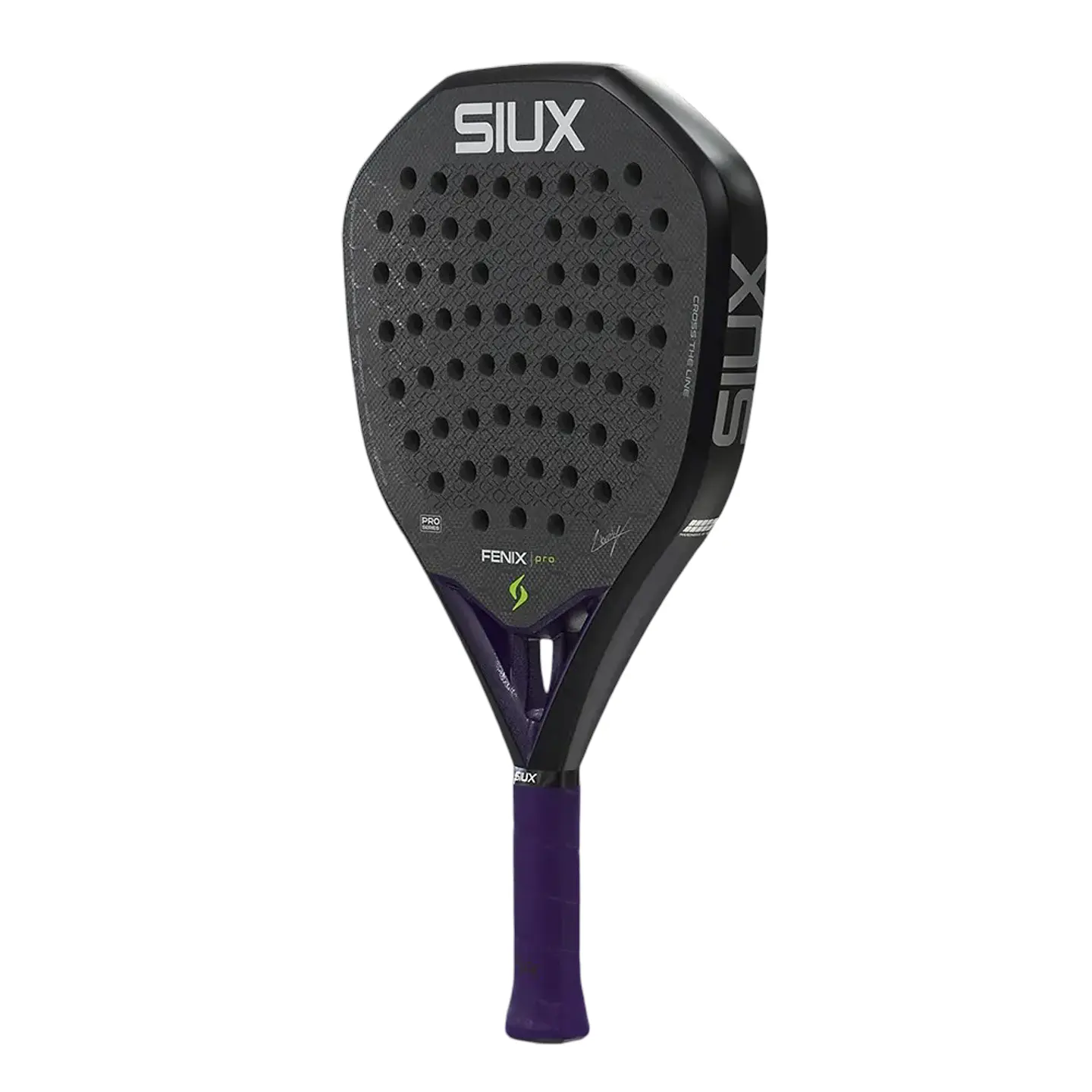 Pala de pádel Siux Fenix Pro Black Leo Augsburguer 2026 2