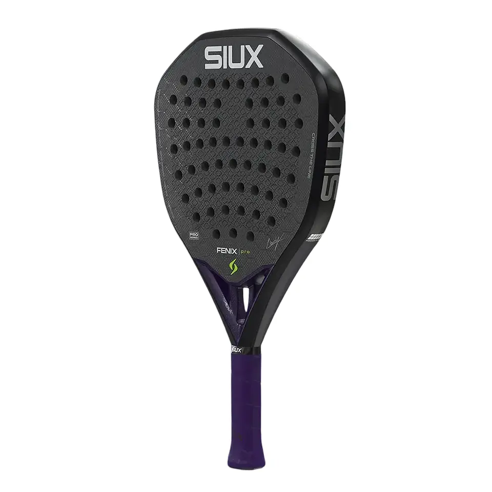 Pala de pádel Siux Fenix Pro Black Leo Augsburguer 2026 2