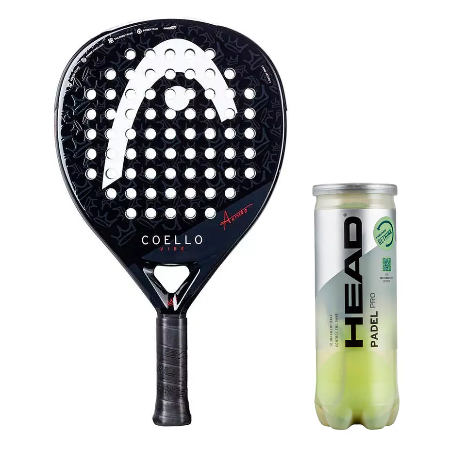 Pala de pádel Head Coello Vibe Negro 2025 1