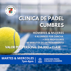 Clase de Padel - Colegio Cumbres