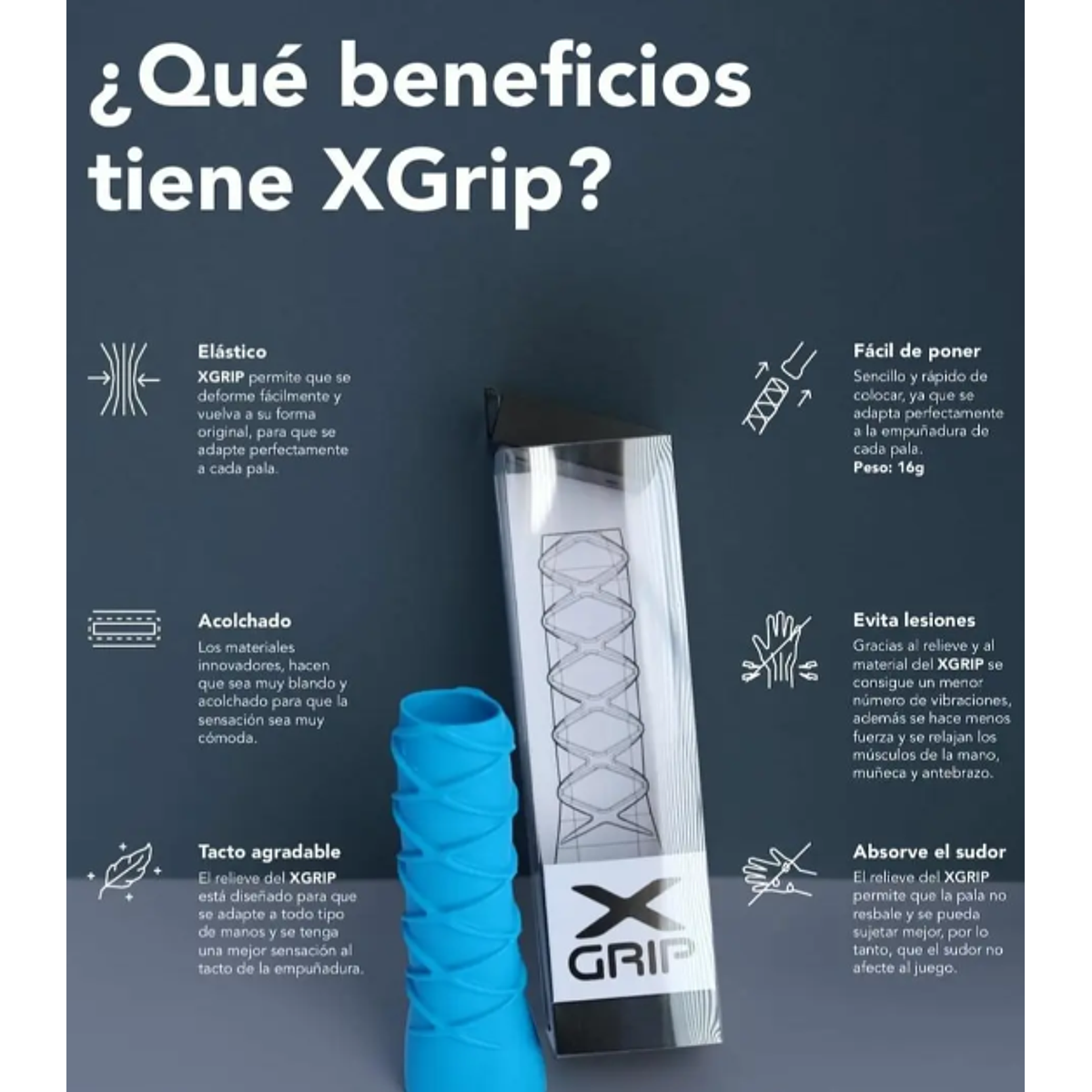 X-GRIP PADEL CELESTE
