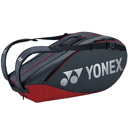 Bolso de tenis Yonex Pro Gris/Rojo X6 