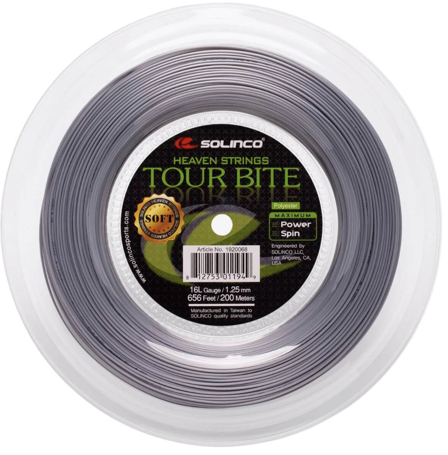 Cuerda De Tenis Solinco Tour Bite 16 Soft Gris