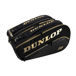 Bolso paletero de pádel Dunlop Elite Negro Dorado 