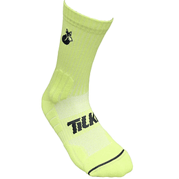 Calcetín Crew D2 Tilki Lehinde Yellow Fluor/Black