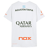 Polera Nox Sponsor AT10 Blanca de Agustín Tapia 2025