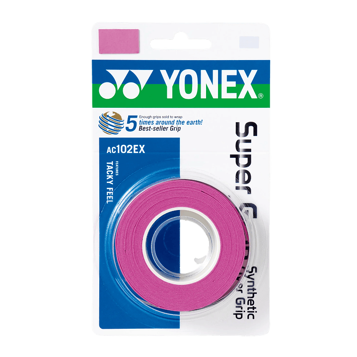 Overgrip Yonex Super Grap x3 Rosado  1