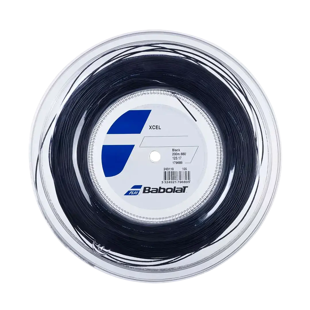 Cuerda de Tenis Babolat Xcel Rollo 200mt Negro  1