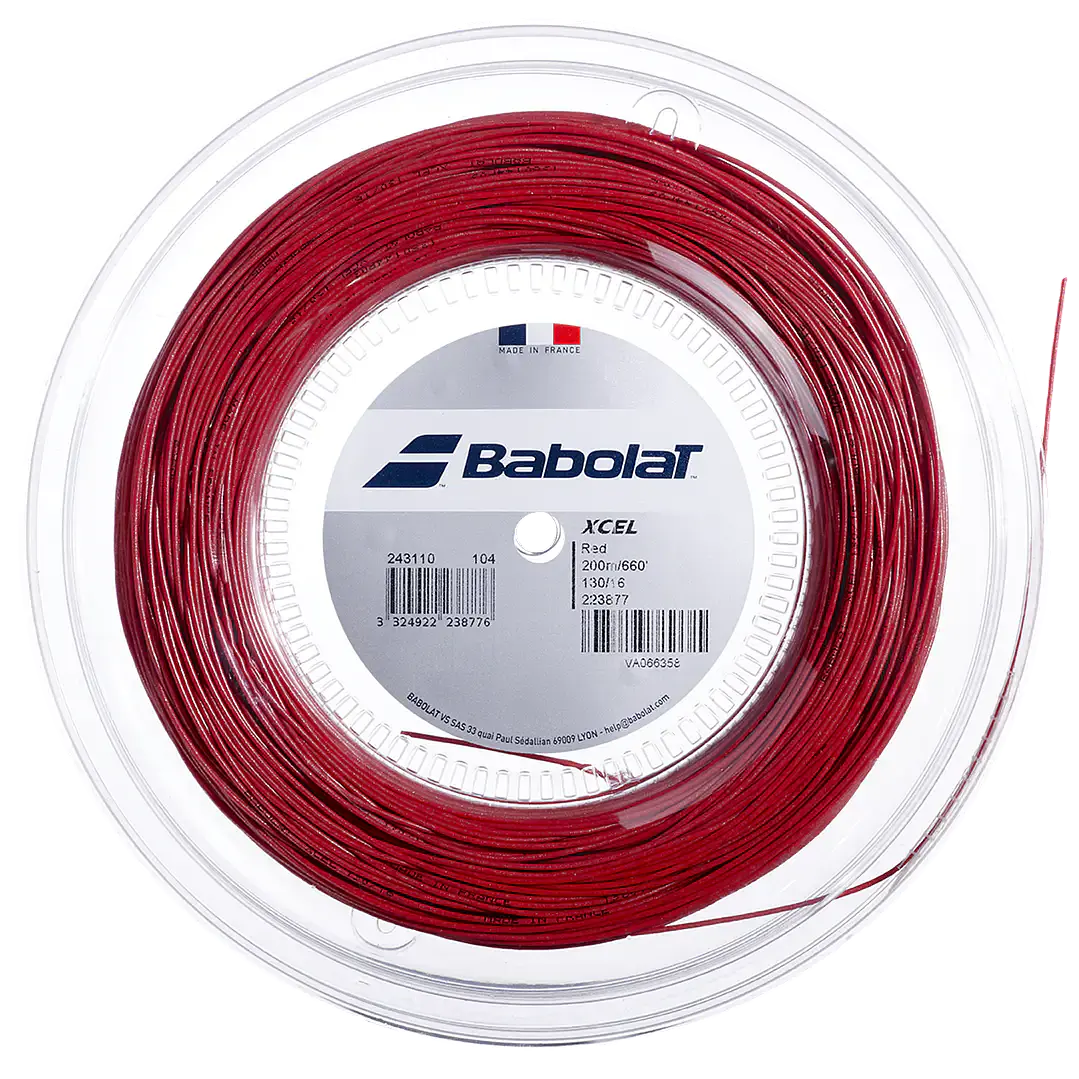 Cuerda de Tenis Babolat Xcel Rollo 200mt Rojo  1