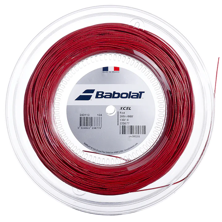 Cuerda de Tenis Babolat Xcel Rollo 200mt Rojo  1