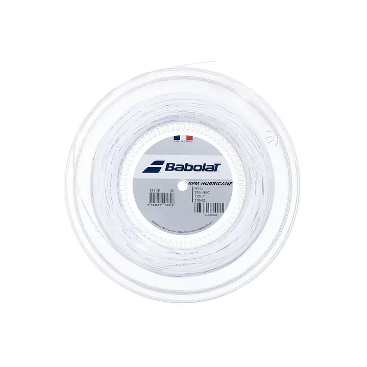Cuerda de Tenis Babolat Hurricane Rollo 200mt Blanco  1