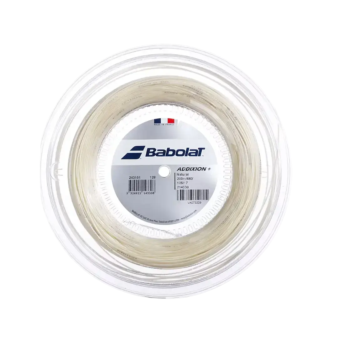 Cuerda de Tenis Babolat Addixion Rollo 200mt Blanco  1