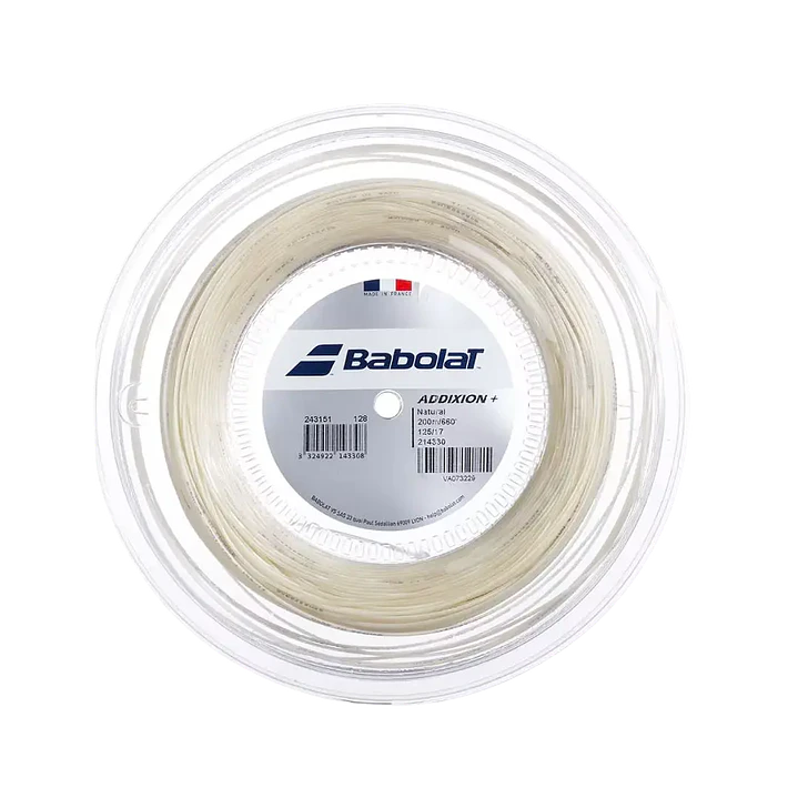 Cuerda de Tenis Babolat Addixion Rollo 200mt Blanco  1