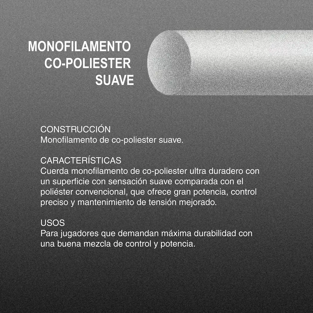 Cuerda de Tenis Zons Polymo Hexplosion 1.23 / 17 120m Plata 2