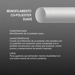 Cuerda de Tenis Zons Polymo Hexplosion 1.23 / 17 120m Plata