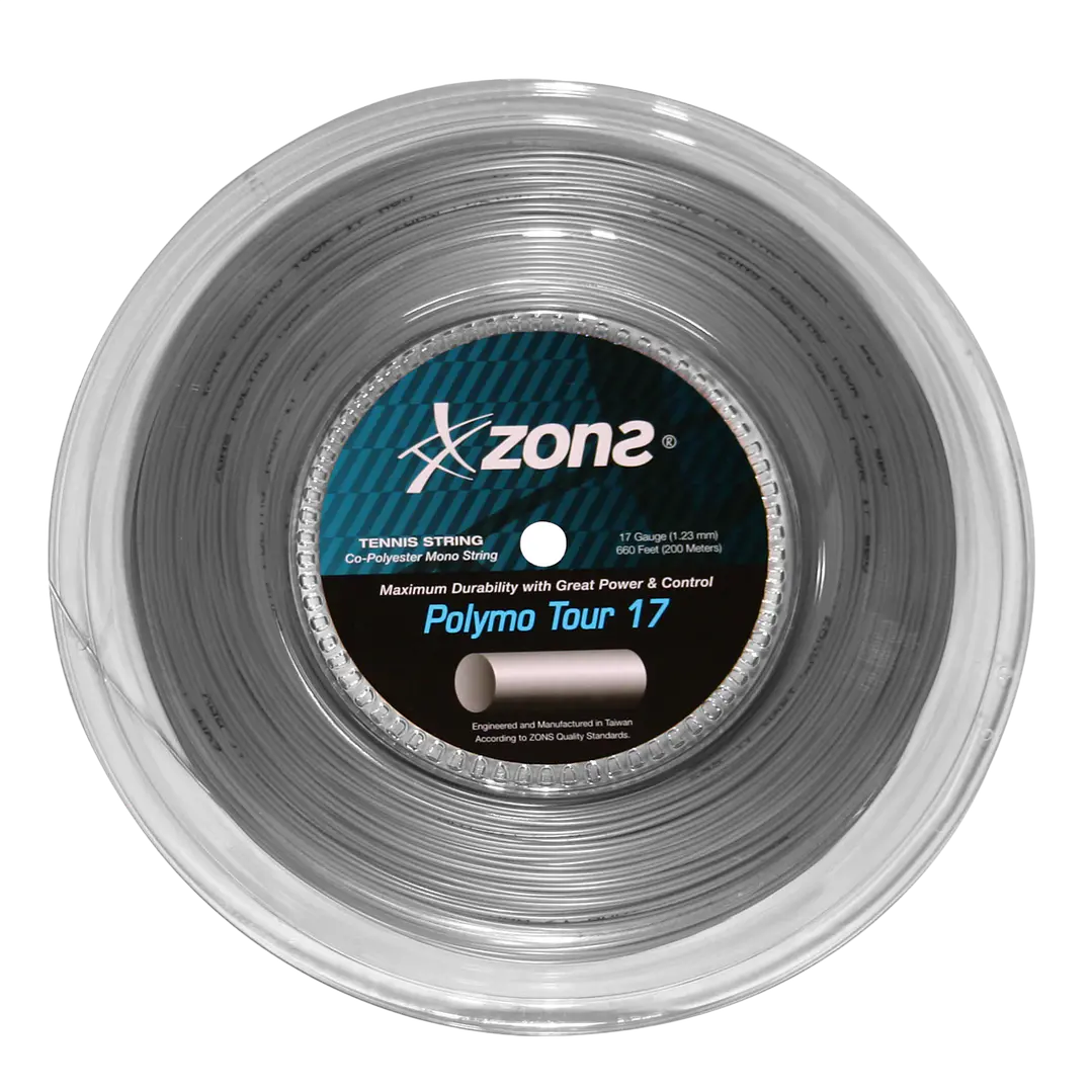 Cuerda de Tenis Zons Polymo Tour 1.23 / 17 Plata 1